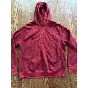 Liverpool FC Sweatshirt Hoodie Mens ML Red Soccer Nike LFC Center Swoosh Logo